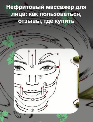 Массажные линии на лице нефритовыми роликами